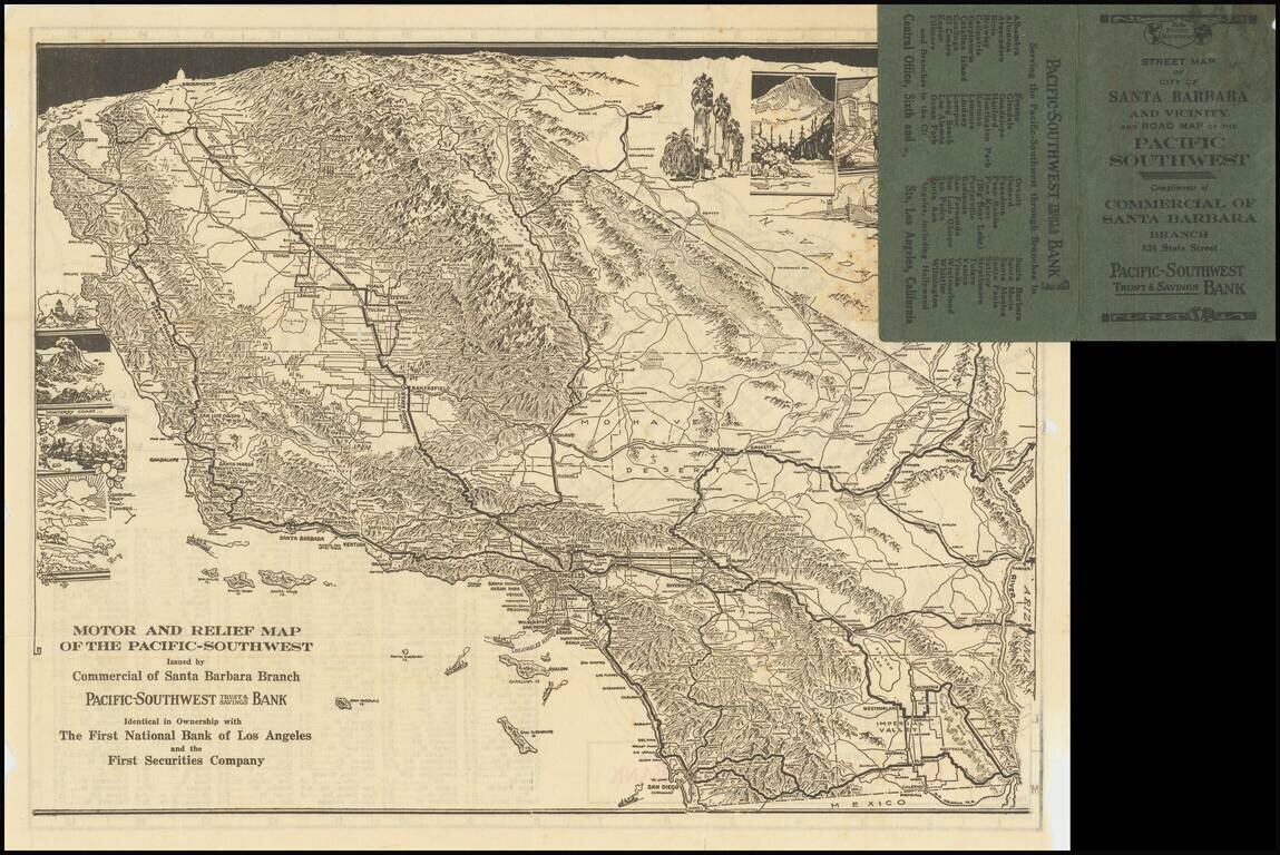 Midget Map of Santa Barbara, California