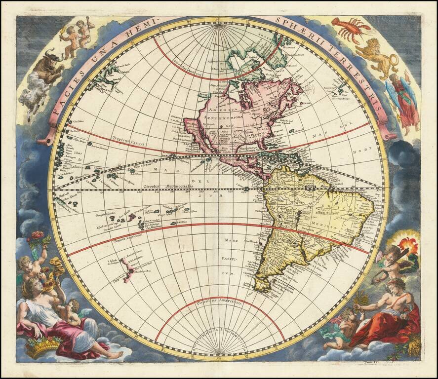 Facies Una Hemisphaerii Terrestris [and] Facies Altera Hemisphaerii Terrestris