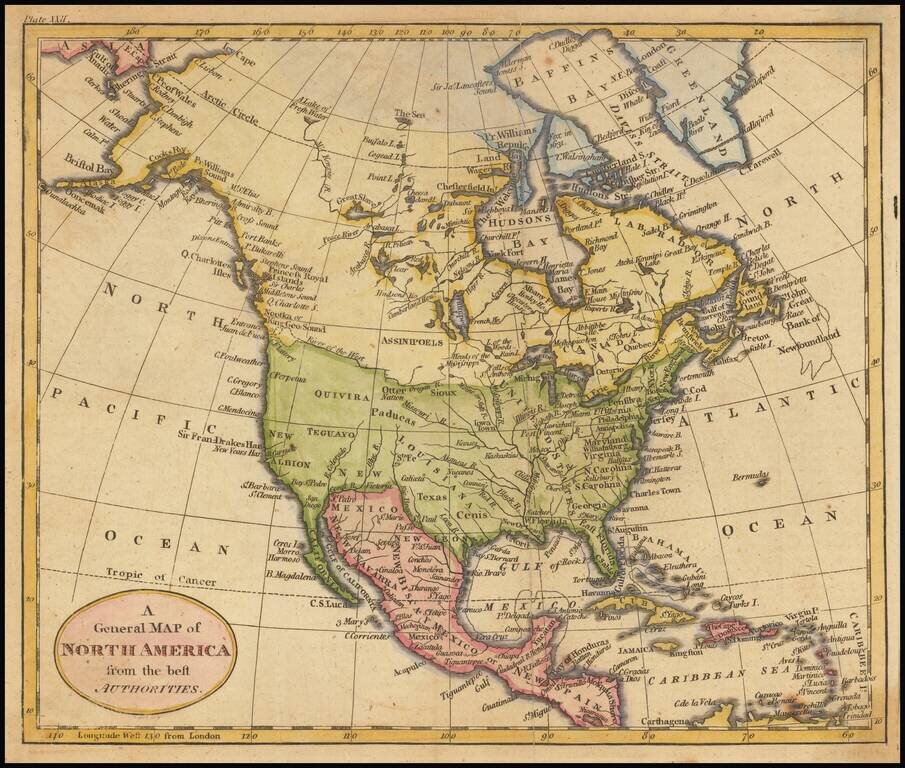 A General Map of North America from the best Authorities.