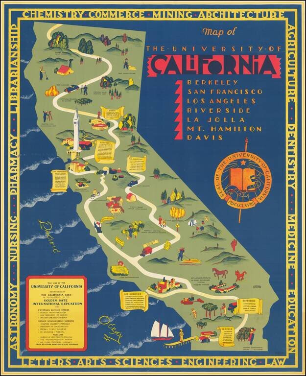Map of the University of California . . .
