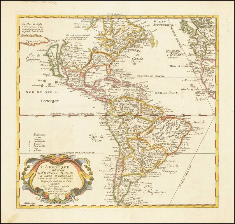 L'Amerique Autrement Le Nouveau Monde et Indes Occidentales . . . 1664   [1st complete state]