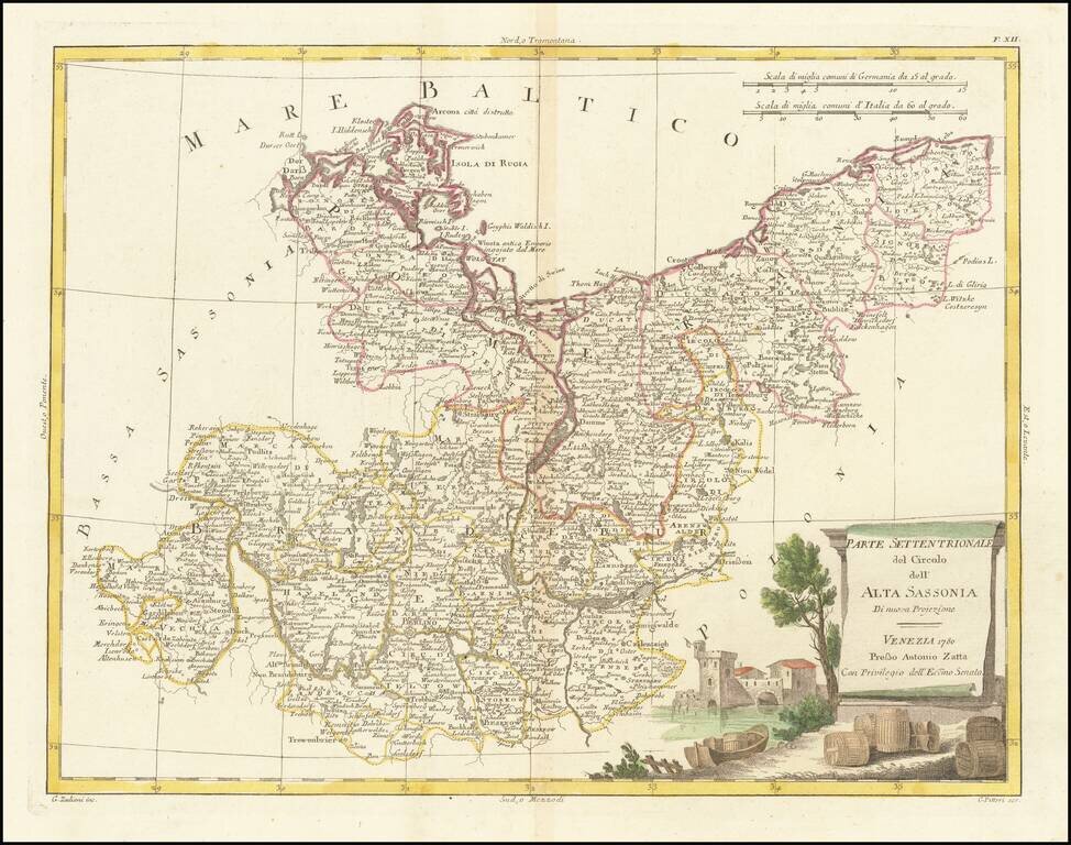 Parte Settentrionale del Circolo dell' Alta Sassonia Di nuova Projezione . .  .1780