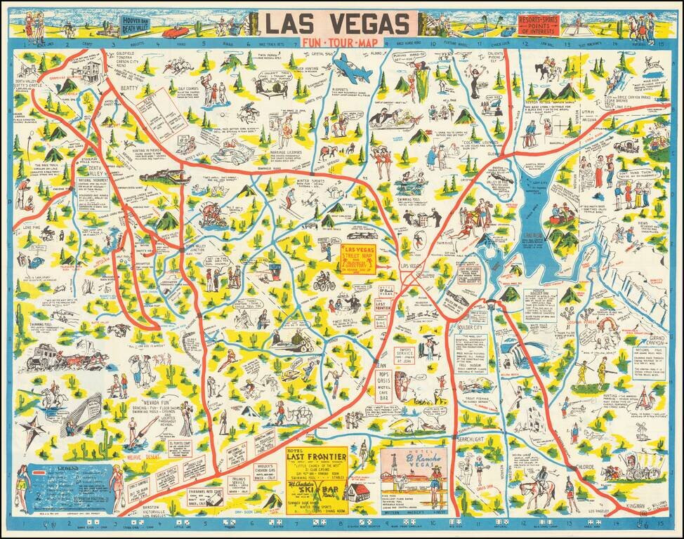 Las Vegas Fun Tour Map [on sheet with:] Las Vegas City Fun Map