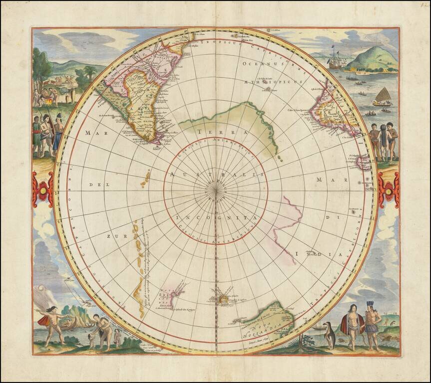 [Untitled Map of South Pole]