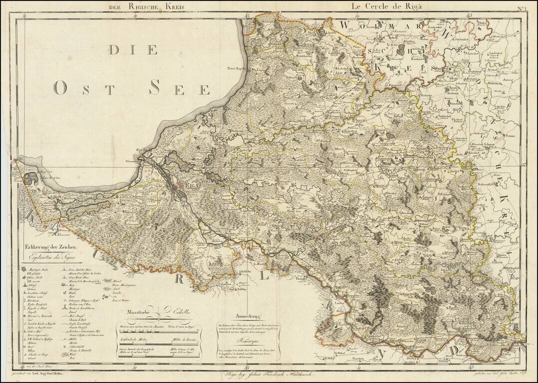 [Riga & Environs]. Der Rigische Kreis / Le Cercle de Riga