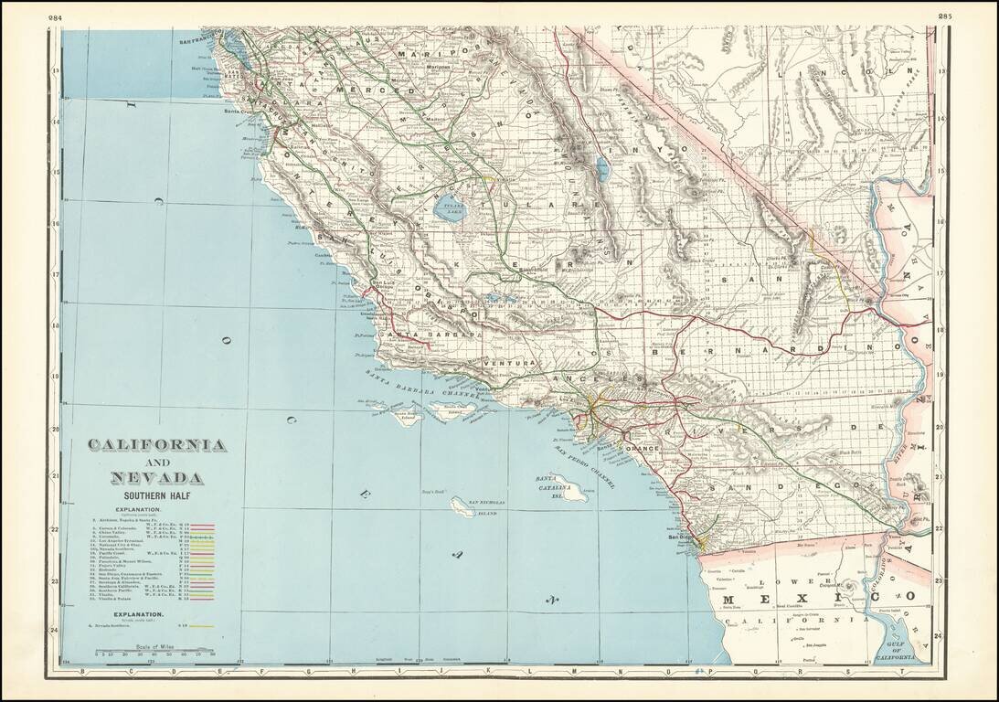 [California & Nevada]  California and Nevada Northern Half / California and Nevada Southern Half