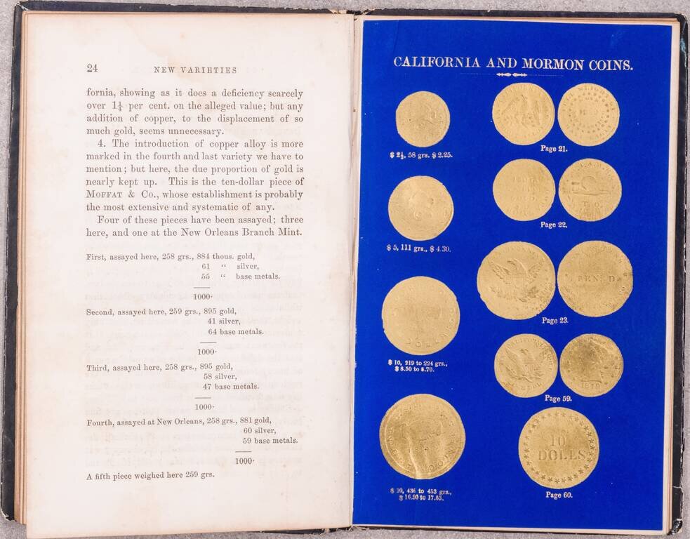 (California Gold Rush and Mormon Coins) New Varieties of Gold and Silver Coins, Counterfeit Coins, and Bullion; With Mint Values.
