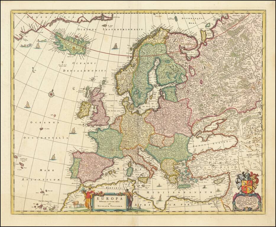 Europa delineata et recens edita per Nicolaum Visscher