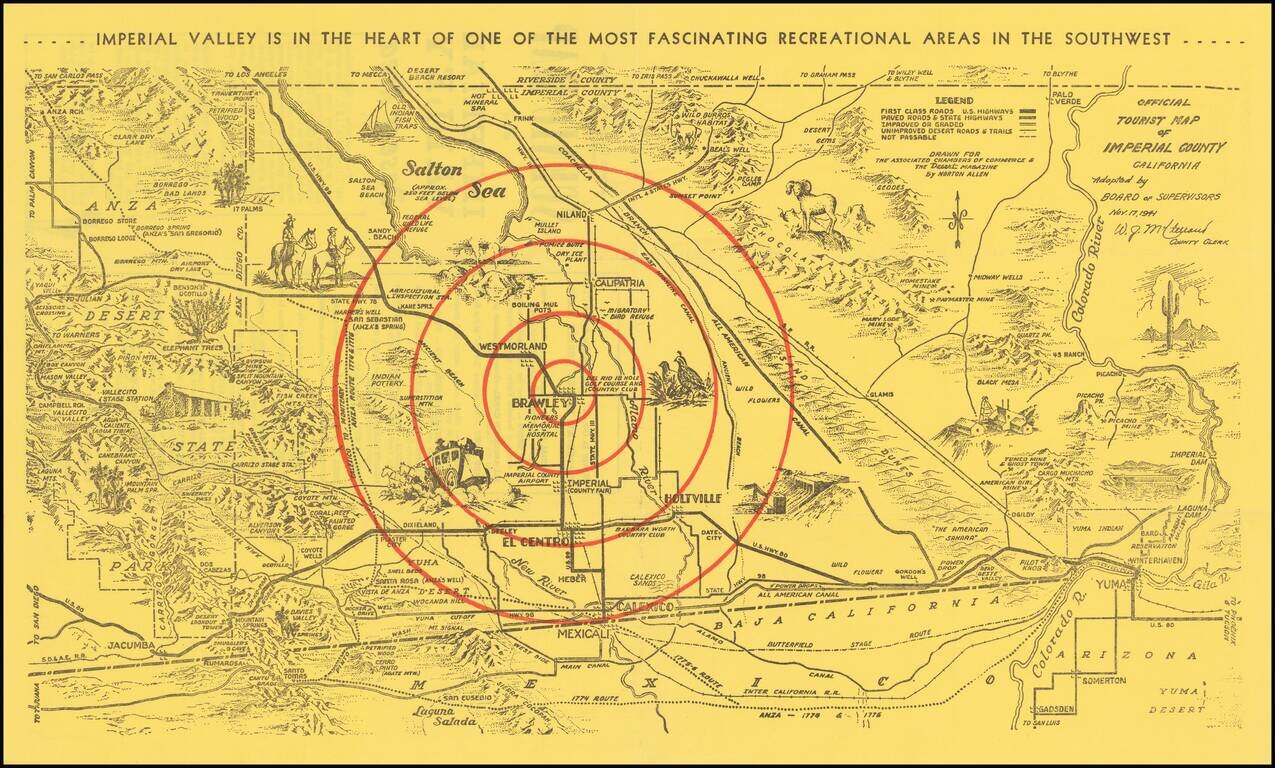 Official Tourist Map of Imperial County, California