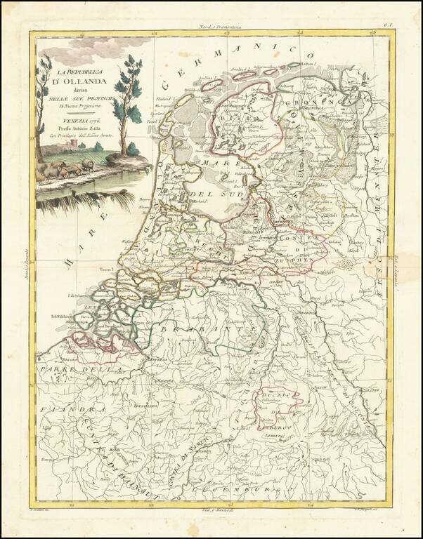 La Repubblica D'Ollanda divisa Nell sue Province . . . 1776