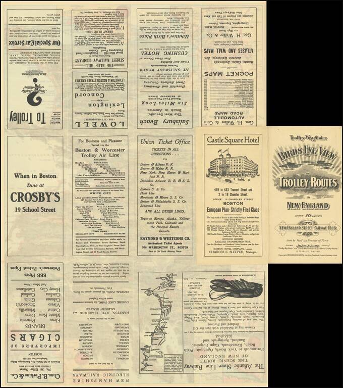 Trolley Wayfinder Birds Eye View of Trolley Routes in New England.