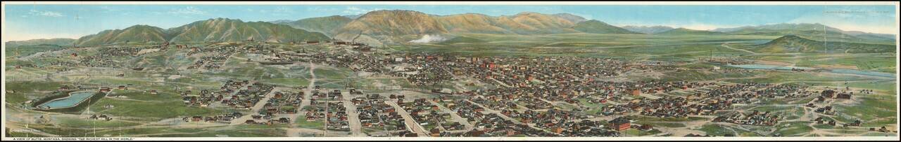 A View of Butte, Montana, Showing The Richest Hill in the World.