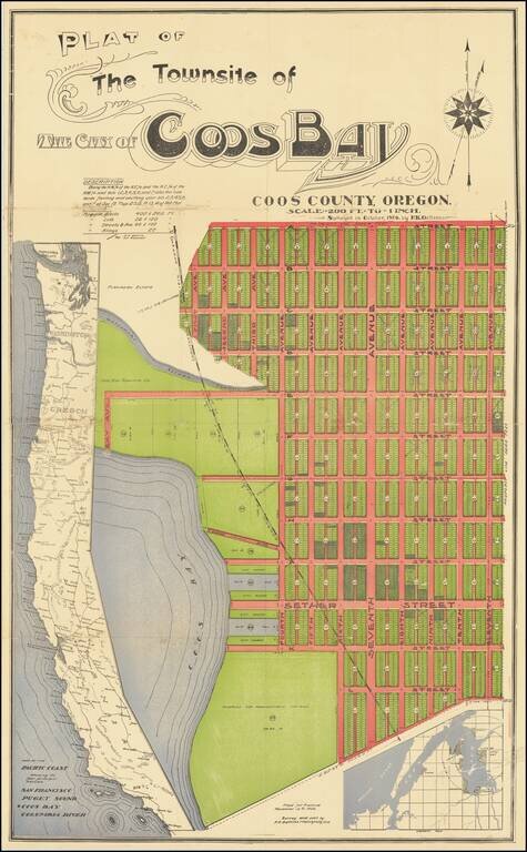 Plat of The Townsite of The City of Coos Bay | Coos County, Oregon.