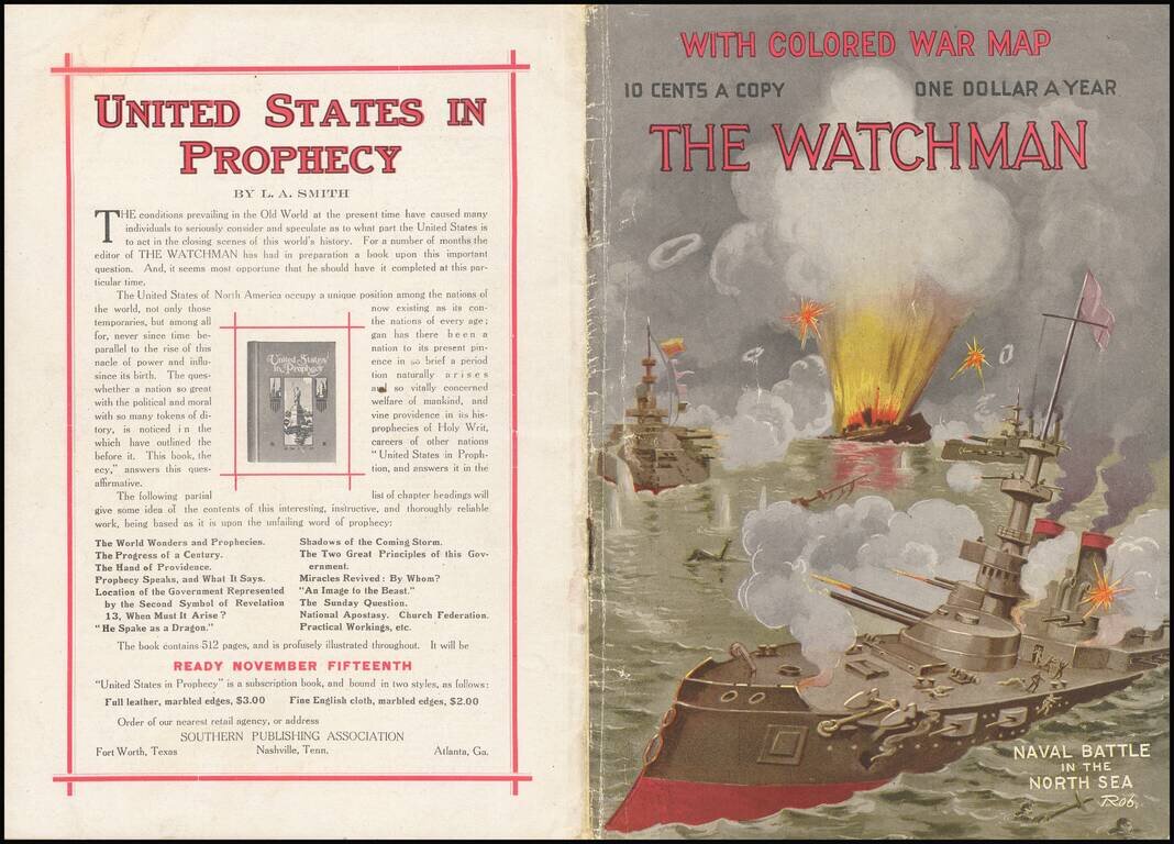 The Blood-Red World Map Showing Territory of the Earth Directly Affected by the Great War