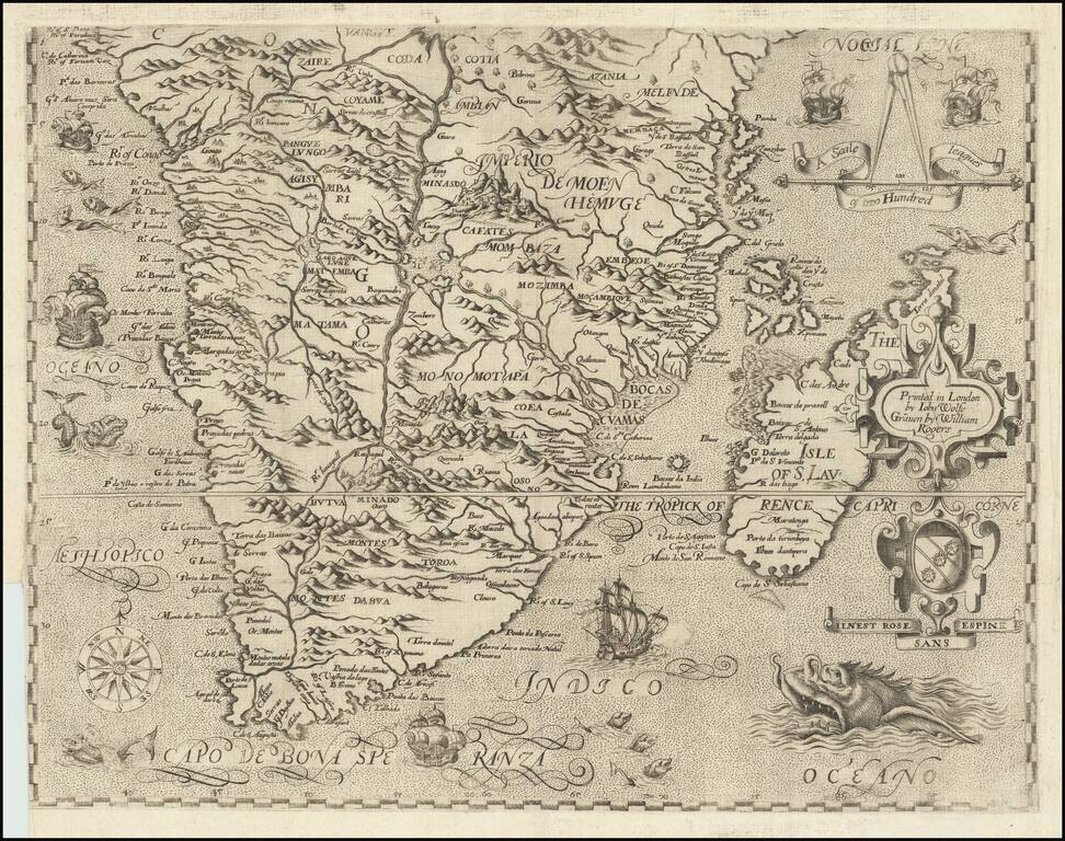 [South African Section]  [A discription of Aegipt from Cair downeward] . . . Printed in London by Iohn Wolfe Graven by William Rogers