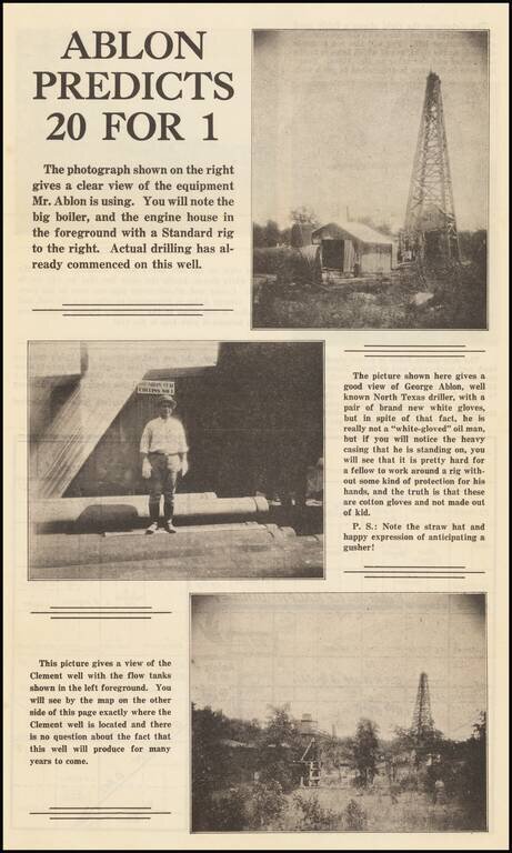 [Texas Oil Promotional - North Texas] Ablon Predicts 20 for 1