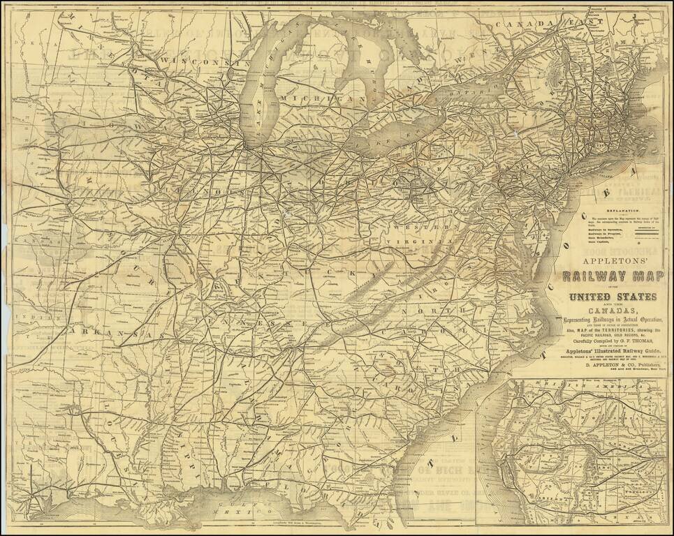 Appleton's Railway Map of the United States and the Canadas…