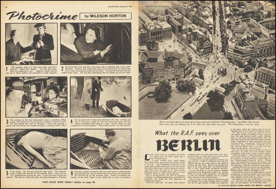 Flying visit of Truth to Berlin in the form of an R.A.F. leaflet raid here fancifully depicted  ~  but not forgetting a great many hard facts  `  by Rex Whistler