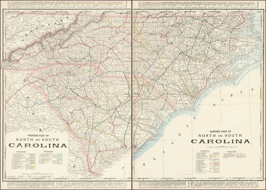 Western Part of North and South Carolina [and] Eastern Part of North and South Carolina