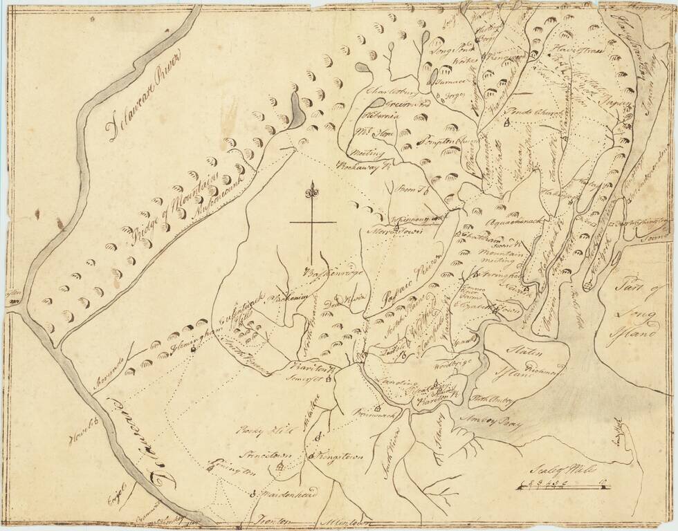 (American Revolution) [Manuscript Map of New York City and Northern New Jersey]