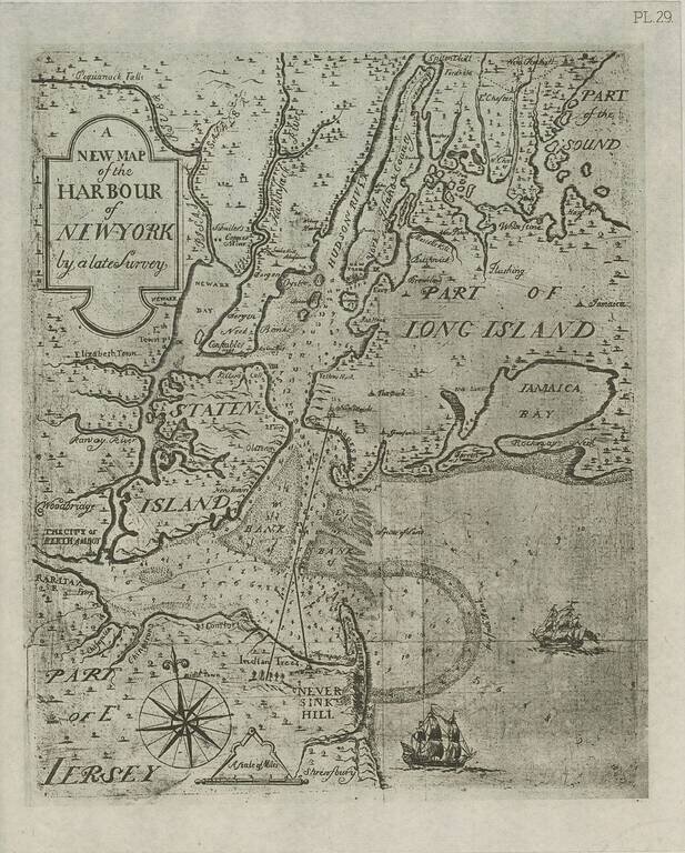 A Map of the Harbour of New York by Survey
