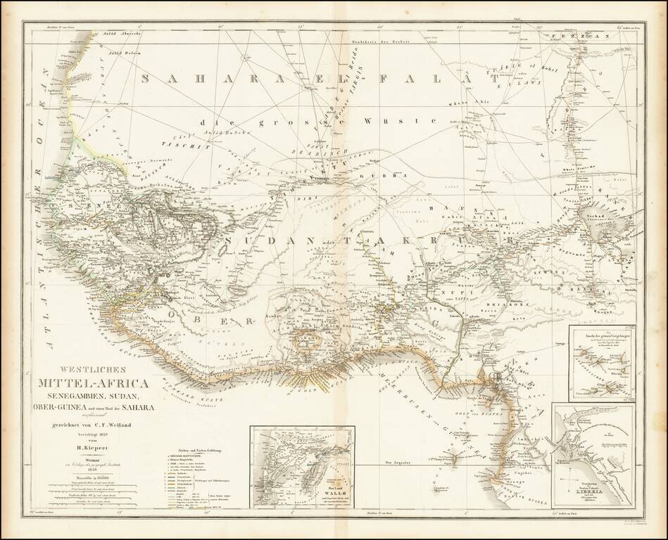 Westliches Mittel-Africa Senegambien, Sudan Ober-Guinea under einen Theil der Sahara . . .1849