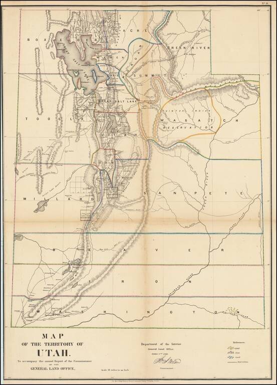 Map of the Territory of Utah . . . 1866