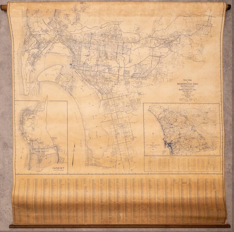 Street Map of Metropolitan Area San Diego, Calif.
