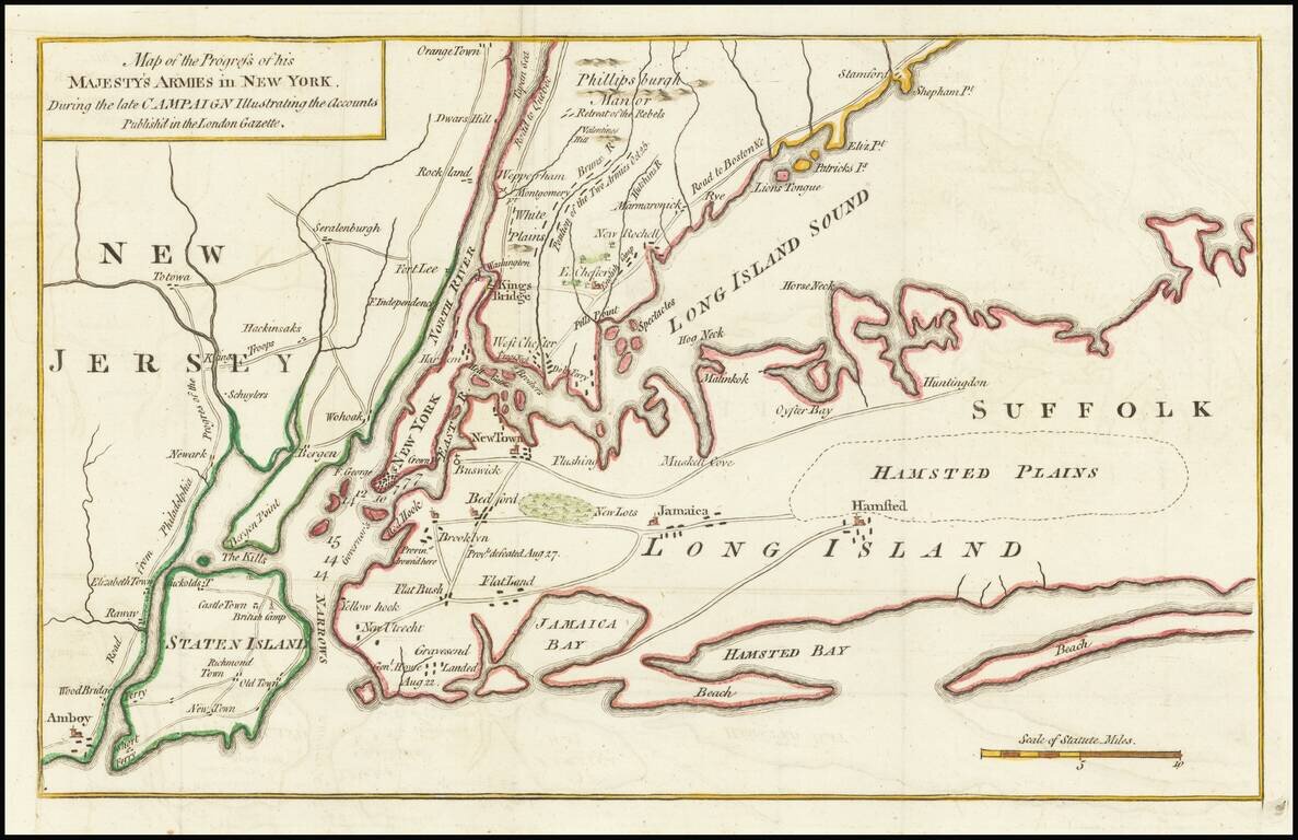 Map of the Progress of his Majesty's Armies in New York, During the  late Campaign Illustrating the Accounts Published in the London Gazette.