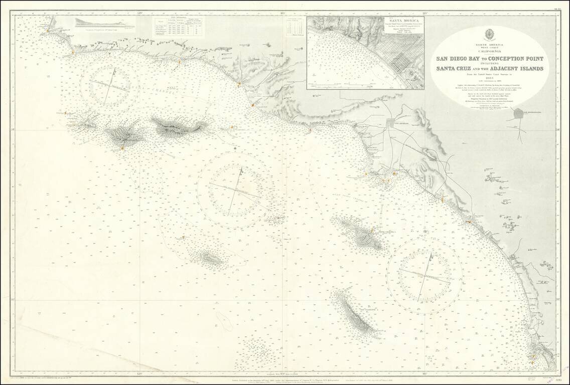 San Diego Bay to Conception Point Including Santa Cruz and Adjacent Islands  . . . 1883. with corrections to 1926