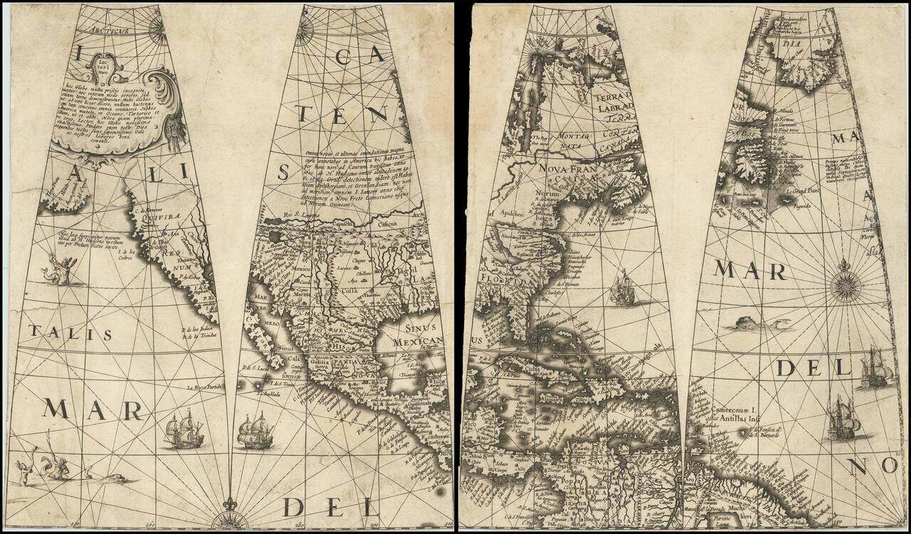 [Four Untitled Globe Gores of North America]