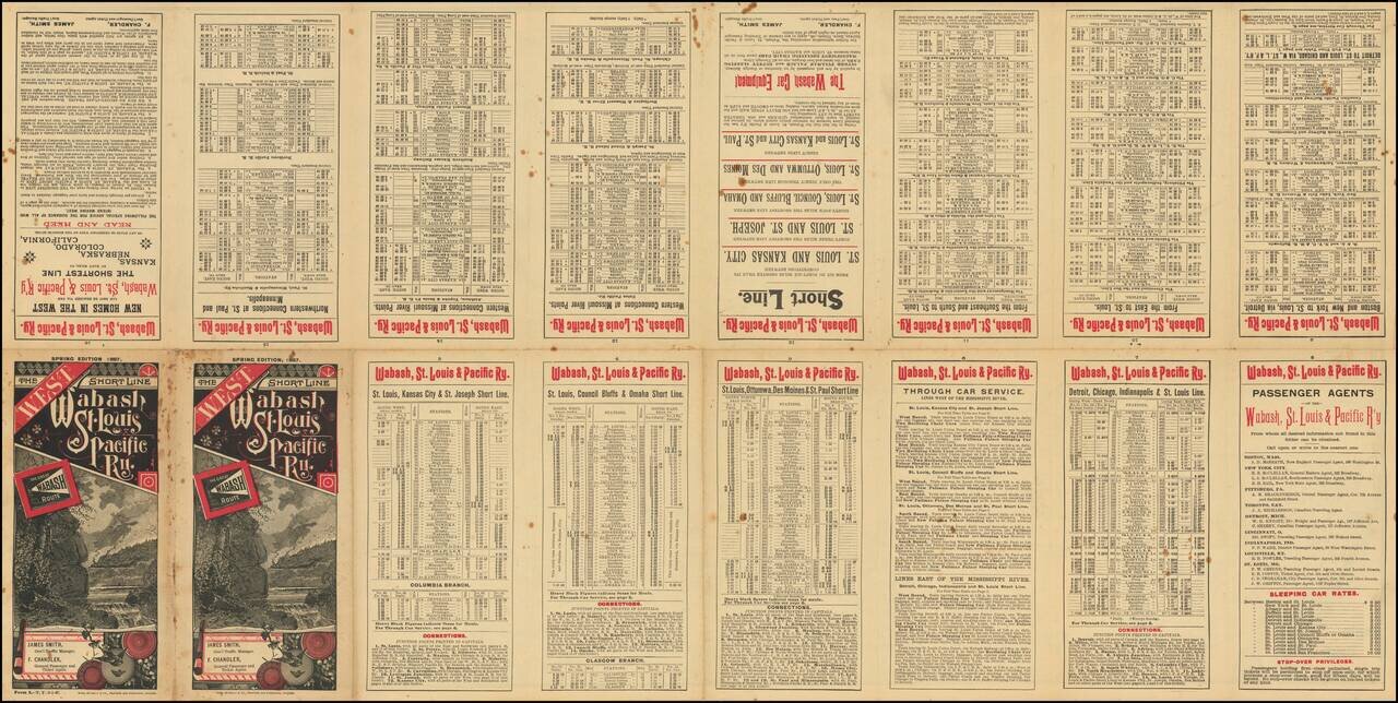 Map of the Great Wabash System -- Wabash St. Louis & Pacific Ry.