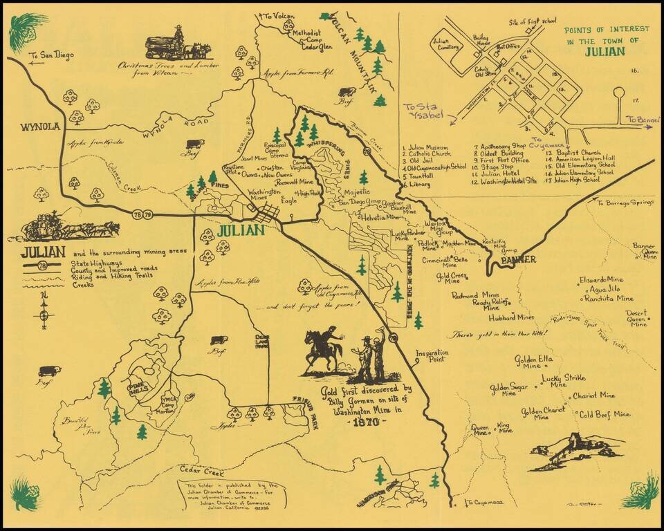 Julian -- Where the Winds from the Sea and Desert Meet!  /  All Roads Lead To Julian! . . .