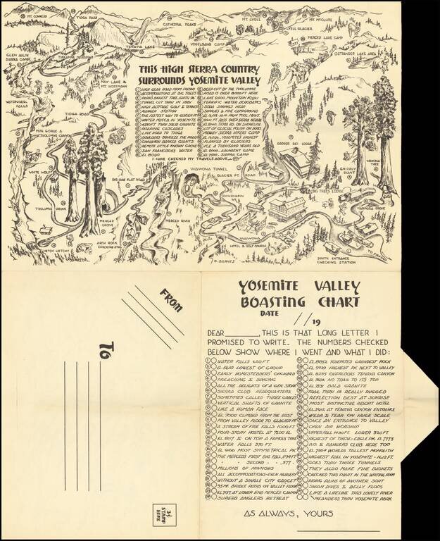 The Valley, Yosemite National Park   A Willy Nilly Map