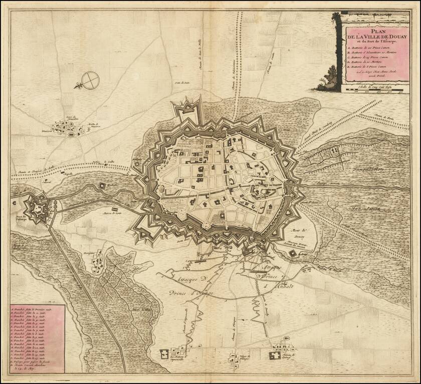 Plan De La Ville de Douay et du Fort D'Escape . . .