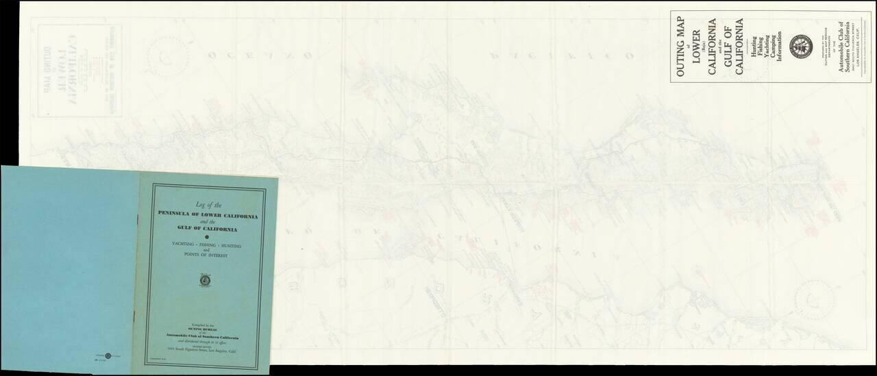 [Baja Peninsula]  Outing Map of Lower California