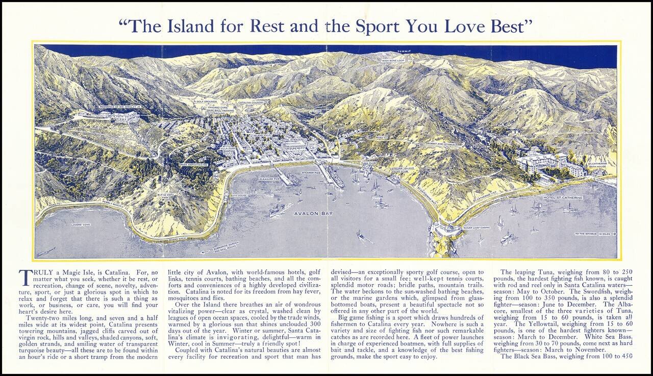 [Catalina / Avalon]  The Island for Rest and the Sport You Love Best