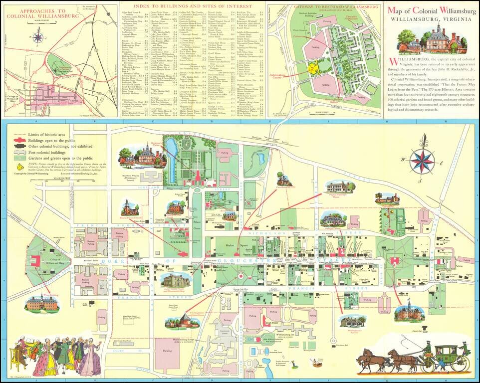 Map of Colonial Williamsburg  . . .