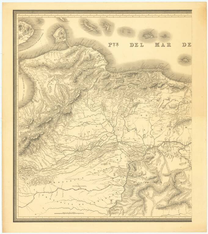Mapa de una parte del Territorio de Colombia en la America Meridional che comprehende las Nuevas provincias de Coro, Carabobo, Trujillo, Barinas, Achaguas, Caracas, Barcelona y Cumana con parte de lasde Marcaybo, Merida, Casanare y Guayana Por Dn. Felipe 
