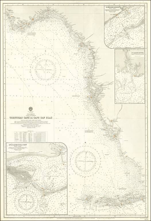 Tortugas Cays to Cape San Blas From The Latest United States Coast Surveys . . .
