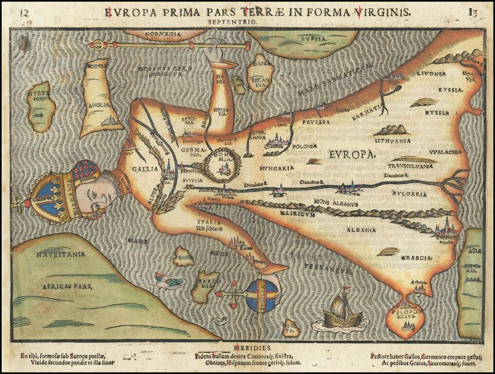 (Europe in the Shape of a Queen) Europa Prima Pars Terrae In Forma Virginis . . .