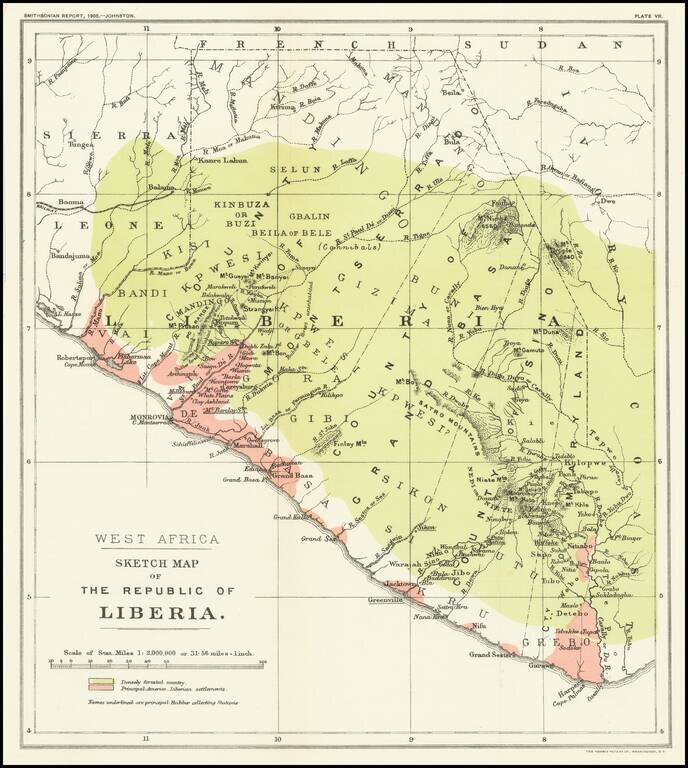 Sketch Map of the Republic of Liberia