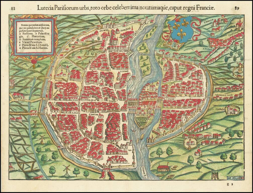 Lutetia Parisiorum urbs, toto orbe celeberrima notissimaque, caput regni Franciae.