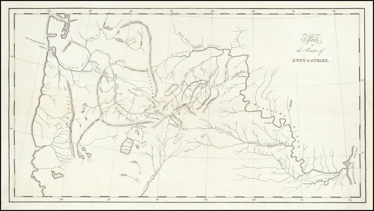 Sketch of the Routes of Hunt & Stuart
