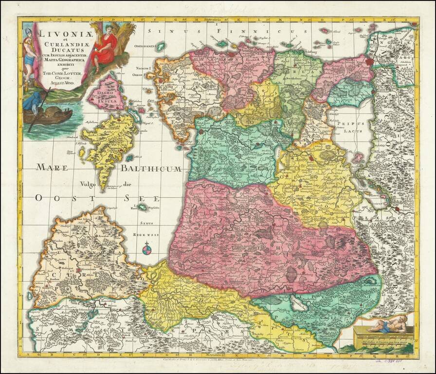 Livoniae et Curlandiae Ducatus cum Insulis Adjcentib. Mappa Geographica Exhibiti . . .