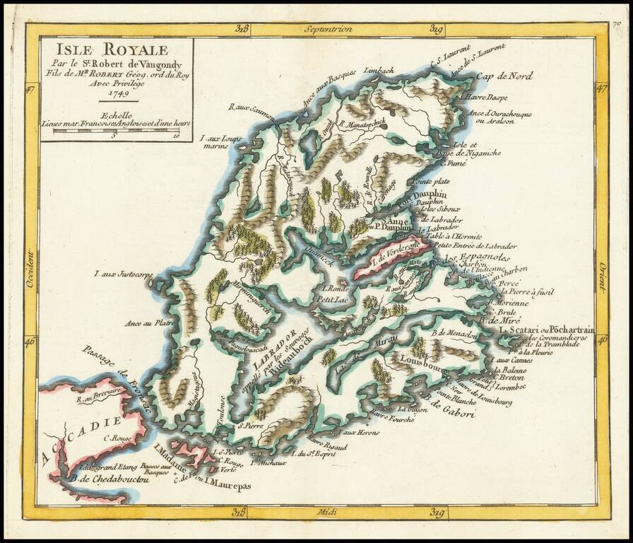 (Cape Breton Island) Isle Royale . . . 1749
