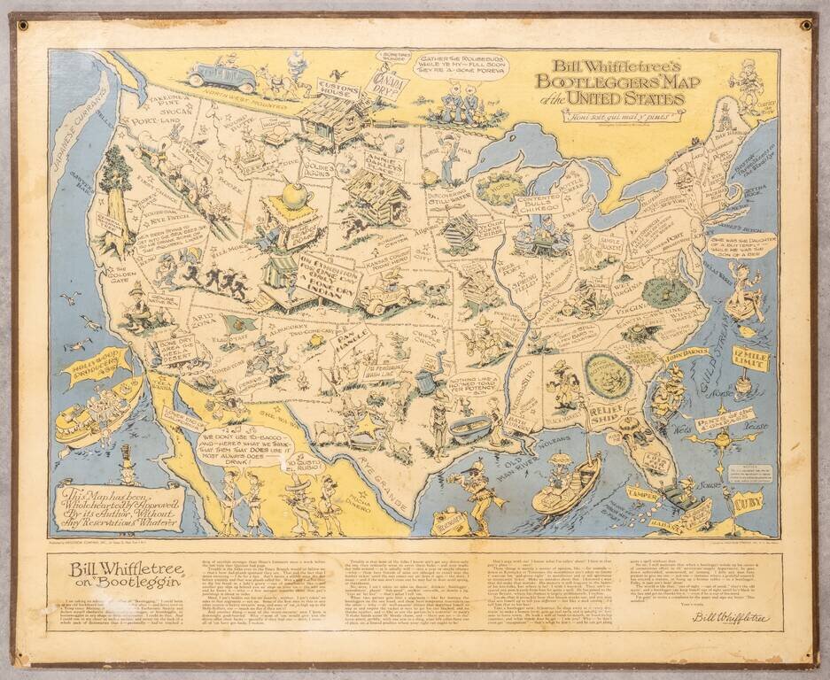 Bill Whiffletree's Bootleggers' Map of the United States