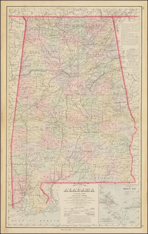 Gray's New Map of Alabama