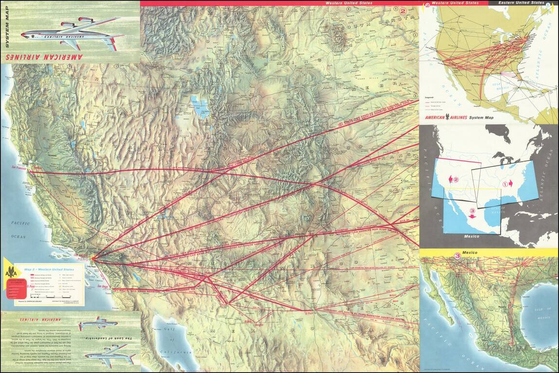 American Airlines System Map