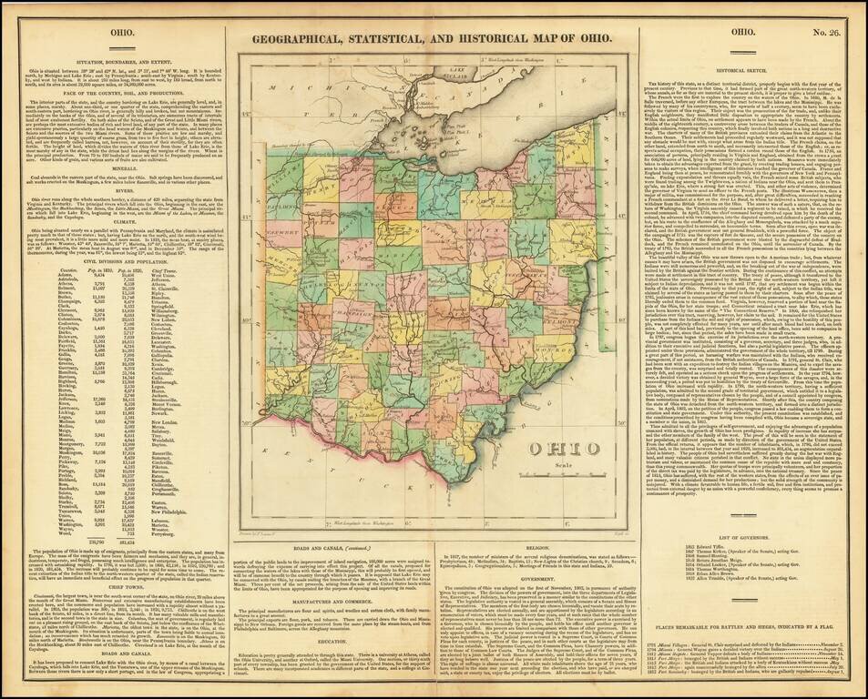 Geographical, Statistical and Historical Map of Ohio